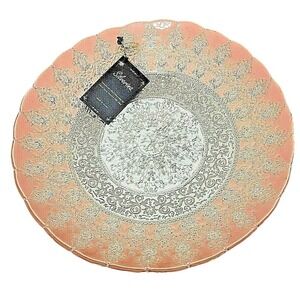 Silverina Istanbul Handmade Glass and 99% Silver Large Bowl Made In Turkey NWT‎